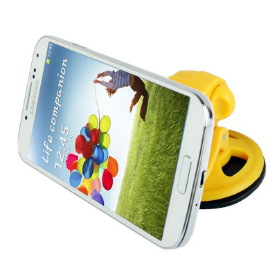 Universal 360 Degree Rotatable Suction Cup Car Holder, For iPhone, Galaxy, Huawei, Xiaomi, Google, Sony and other Smartphones(Yellow)