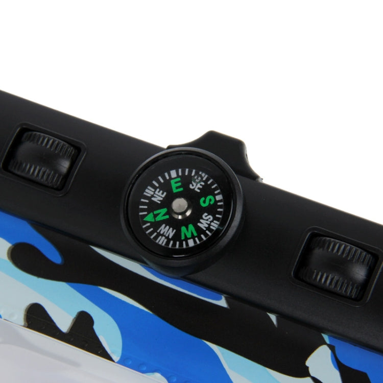 Camouflage Pattern Waterproof Bag with Strap & Armband for Galaxy S IV / i9500 (Blue)