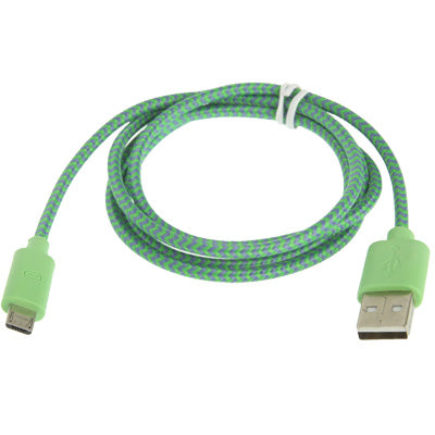 Nylon Netting Style Micro 5 Pin USB Data Transfer / Charge Cable for Galaxy S IV / i9500 / S III / i9300 / Note II / N7100 / Nokia / HTC / Blackberry / Sony, Length: 1m