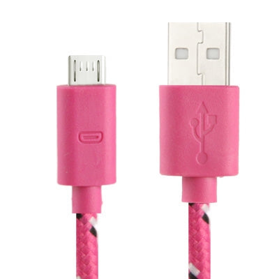Nylon Netting Style Micro 5 Pin USB Data Transfer / Charge Cable for Galaxy S IV / i9500 / S III / i9300 / Note II / N7100 / Nokia / HTC / Blackberry / Sony, Length: 2m