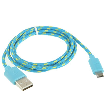 Nylon Netting Style Micro 5 Pin USB Data Transfer / Charge Cable for Galaxy S IV / i9500 / S III / i9300 / Note II / N7100 / Nokia / HTC / Blackberry / Sony, Length: 2m