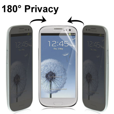 180 Degree Privacy Anti Glare, Anti-ultraviolet LCD Screen Protector for Galaxy SIII / i9300