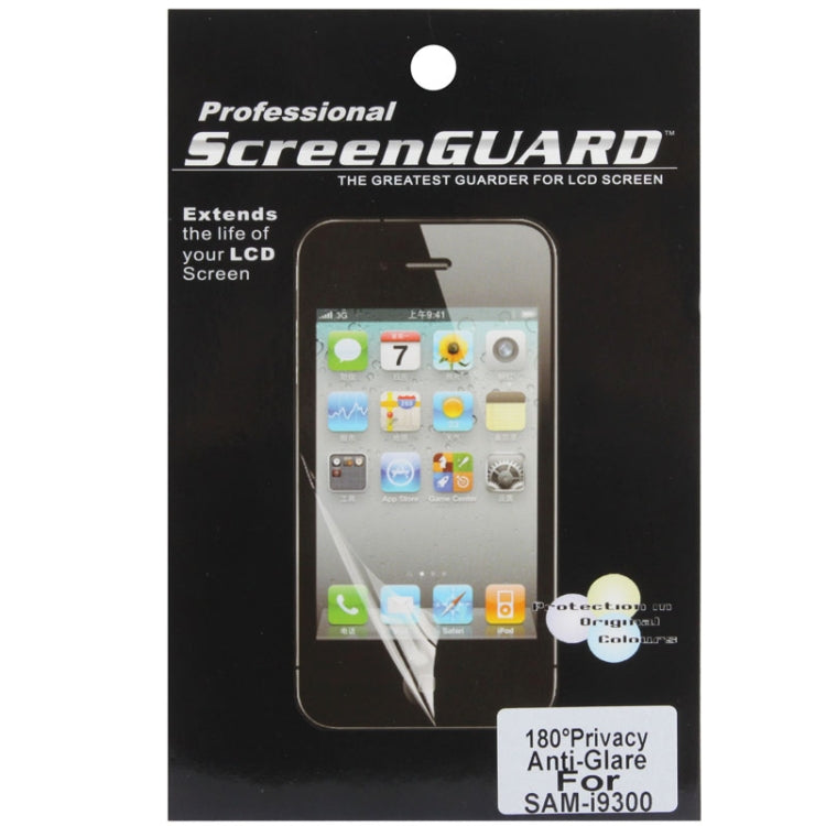 180 Degree Privacy Anti Glare, Anti-ultraviolet LCD Screen Protector for Galaxy SIII / i9300
