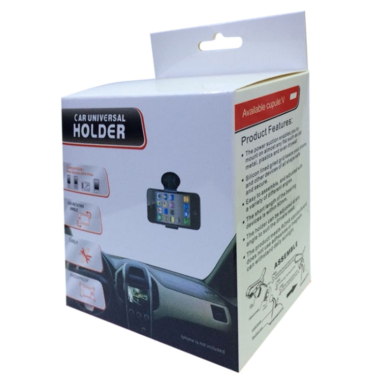 Suction Cup Car Bracket Mount, Support 360 Degree Rotation, For iPhone, Galaxy, Huawei, Xiaomi, Lenovo, Sony, LG, HTC and Other Smartphones