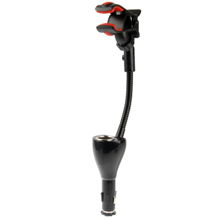 Universal Car Mount + Dual USB Car Charging, DC 5V / 2A, Support 360 Degree Rotation, For iPhone, Galaxy, Huawei, Xiaomi, Lenovo, LG, HTC and Other Smartphones