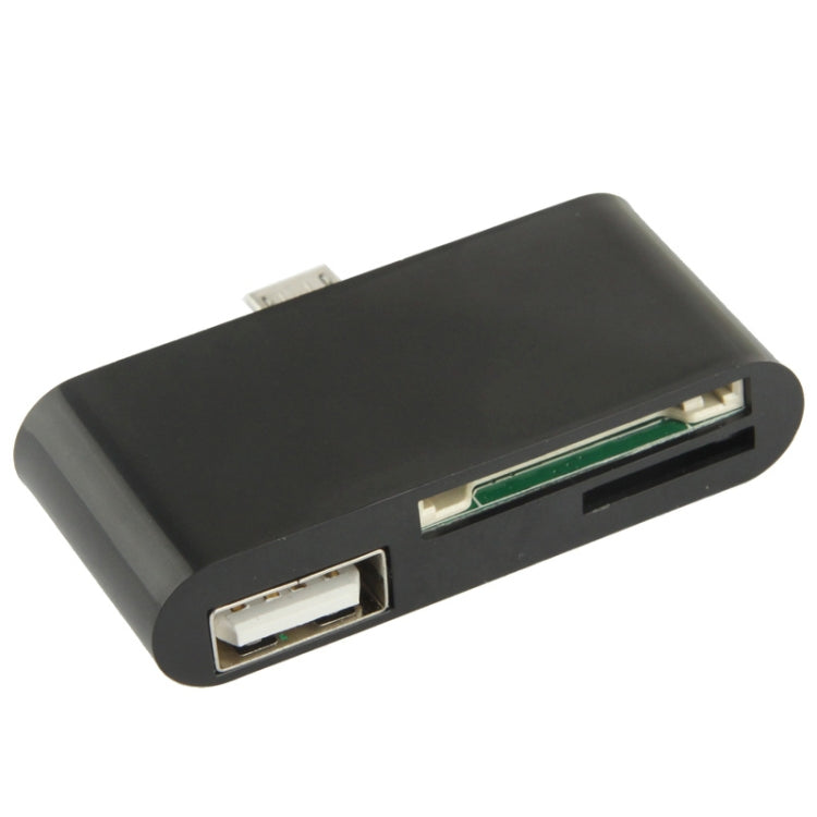 4 in 1 Micro USB OTG Card Reader, Support TF / M2 / SD Card / USB Flash Disk, For Galaxy S IV / S IV mini / S III / Note / Smartphone / Tablet PC