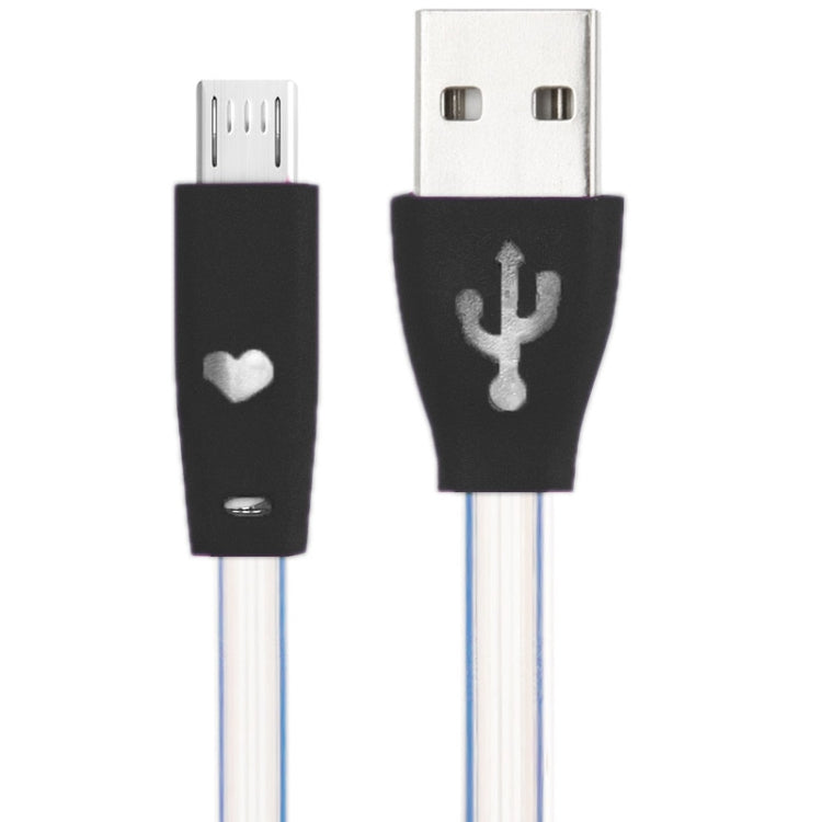 7-colors Luminescence Micro 5 Pin USB Charge / Data Transfer Cable with Smile Face, Suitable for Galaxy S6 / S IV / i9500 / i9200 / i9300