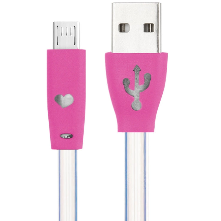7-colors Luminescence Micro 5 Pin USB Charge / Data Transfer Cable with Smile Face, Suitable for Galaxy S6 / S IV / i9500 / i9200 / i9300