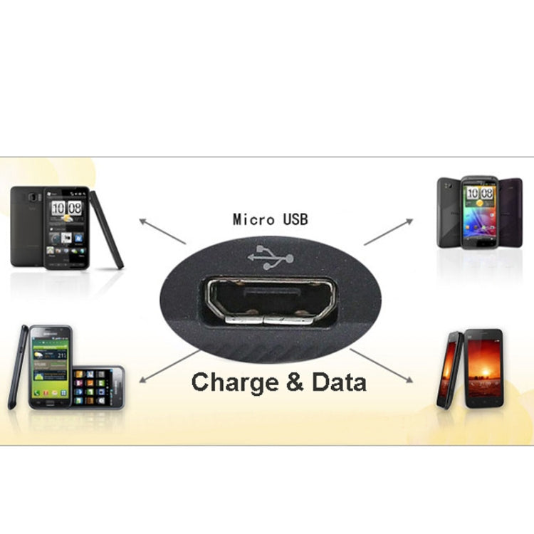 Bold Micro USB Data Transfer & Charging Cable for HTC One / M7 / X920e / One mini, Galaxy S6 / S IV / i9500 / i9300 / i9200(Black)