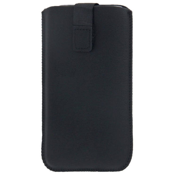 Ultra Thin Leather Case Pocket Sleeve Bag with Pull Up Tab for Galaxy Note III / N9000 (Black)