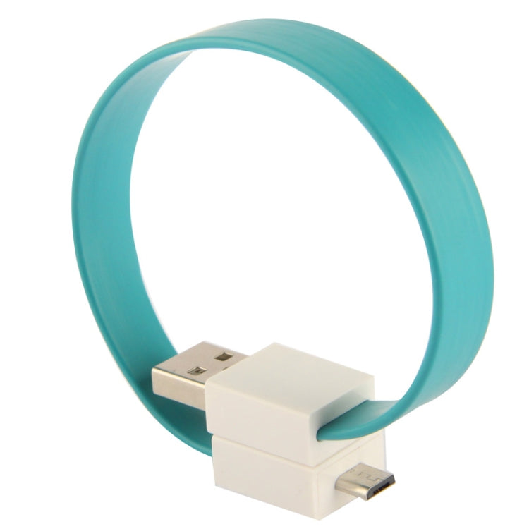 24cm Bracelet Style Micro USB Data Transfer & Charging Noodle Cable , For Samsung, HTC, Sony, Lenovo, Huawei, and other Smartphones(Blue)