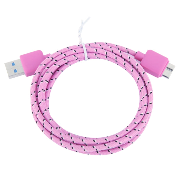 3m Nylon Braided Micro USB 3.0 Data Transfer / Charge Sync Cable, For Galaxy Note III / N9000, Galaxy S5 / G900