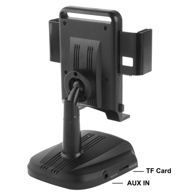 Smart Stand, Support Charge / Handsfree / FM Transmitter / TF Card / 360 Degree Rotation, Width: 56-84mm, For iPhone, Galaxy, Huawei, Xiaomi, Lenovo, Sony, LG, HTC and Other Smartphones(Black)