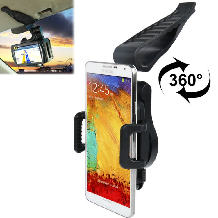Universal 360 Degrees Rotation Clamp Car Holder, For iPhone, Galaxy, Huawei, Xiaomi, Google, Sony and other Smartphones(Black)