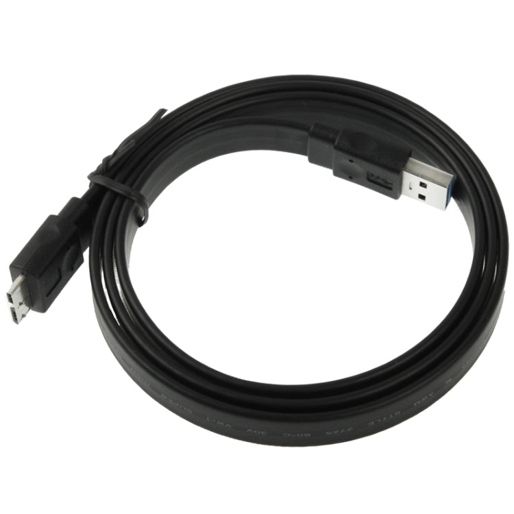 Noodle Style Micro USB 3.0 to USB 3.0 Data Cable for Galaxy Note III / N9000, Length: 1m(Black)