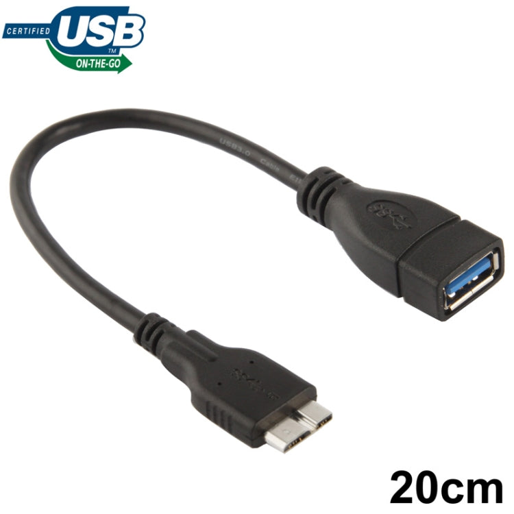 20cm Micro USB 3.0 to USB 3.0 OTG Cable, For Galaxy Note III / N9000