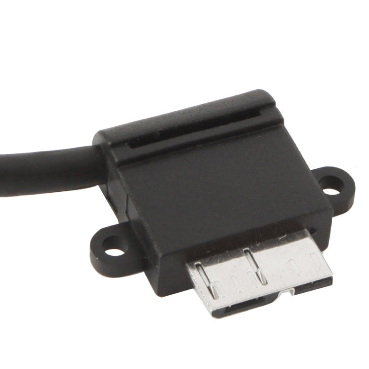 90 Degree Right Angle Micro USB 3.0 to USB 3.0 AM Adapter Cable for Galaxy Note III / N9000, Length: 20cm(Black)