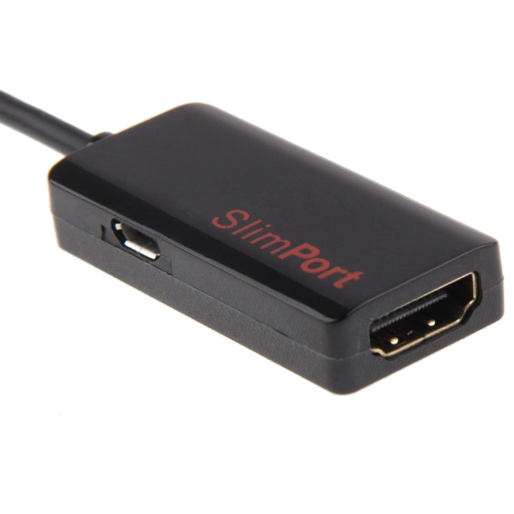 22cm High Speed Micro USB Male SlimPort to HDMI Female Connector, For Google Nexus 4 / 7, LG Optimus G Pro / Fujitsu Stylistic QH582 / ASUS PadFone Infinity(Black)