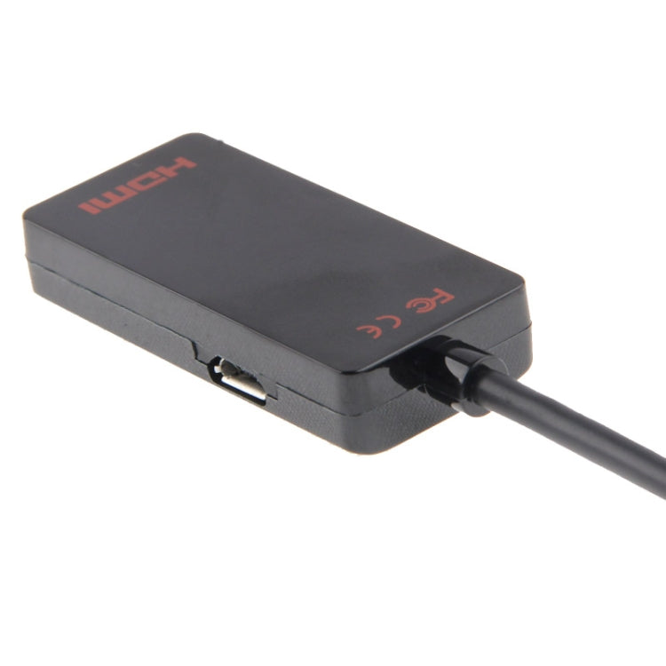 22cm High Speed Micro USB Male SlimPort to HDMI Female Connector, For Google Nexus 4 / 7, LG Optimus G Pro / Fujitsu Stylistic QH582 / ASUS PadFone Infinity(Black)