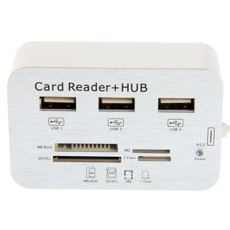 All in 1 Card Reader + USB 2.0 HUB for Galaxy Tab / N8000 / P6200 / P6800 / P7300 / P7500 / P7510 / P7100 / P7300, Support SD / TF / MMC / MS / M2 Card (SG-003)