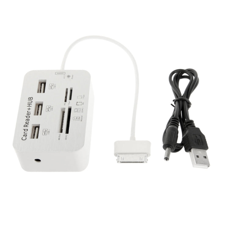 All in 1 Card Reader + USB 2.0 HUB for Galaxy Tab / N8000 / P6200 / P6800 / P7300 / P7500 / P7510 / P7100 / P7300, Support SD / TF / MMC / MS / M2 Card (SG-003)