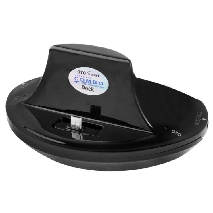 OTG Smart Multi-function Combo Charger Dock + USB 2.0 Card Reader for Galaxy SIV / SIV mini / SIII / Note / Other Mobile Phones, Support SD / MS / M2 / TF / MMC Card / USB Devices
