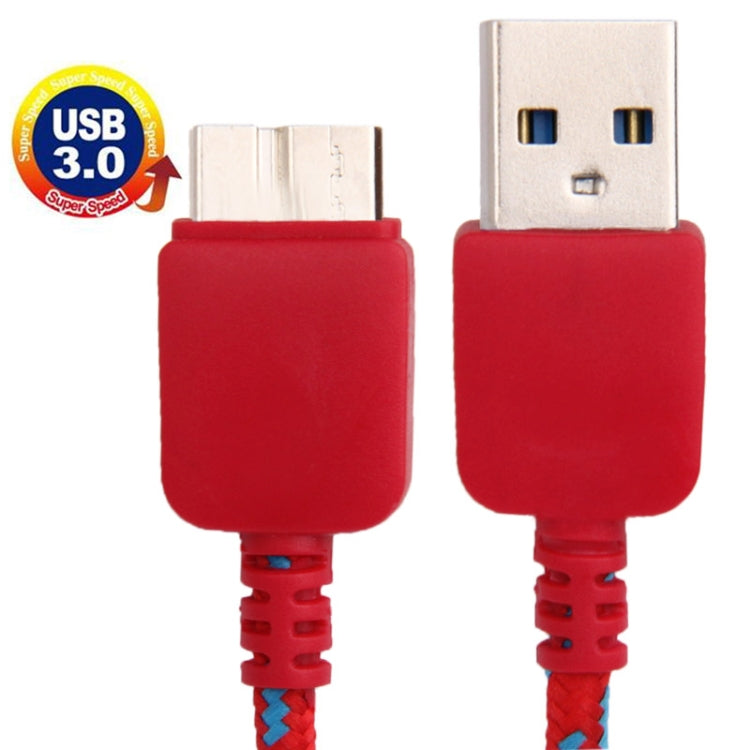Nylon Netting Style Micro USB 3.0 to USB 3.0 Data Transfer / Charge Sync Cable for Galaxy Note III / N9000 / N9002 / N9006, Length: 1m