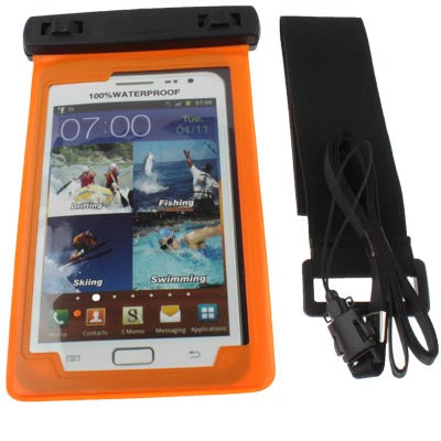 Universal Waterproof Bag with Strap & Armband for Galaxy Note / i9220 / N7000,Note LTE / N7005 / iPhone 4 & 4S / All Less than 5.3 inch Mobile Phone