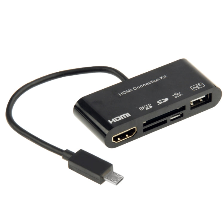 HDTV Adapter and OTG Card Reader HDMI Connection Kits, For Galaxy S5 / S4 / S3 / Note III / Note II(Black)