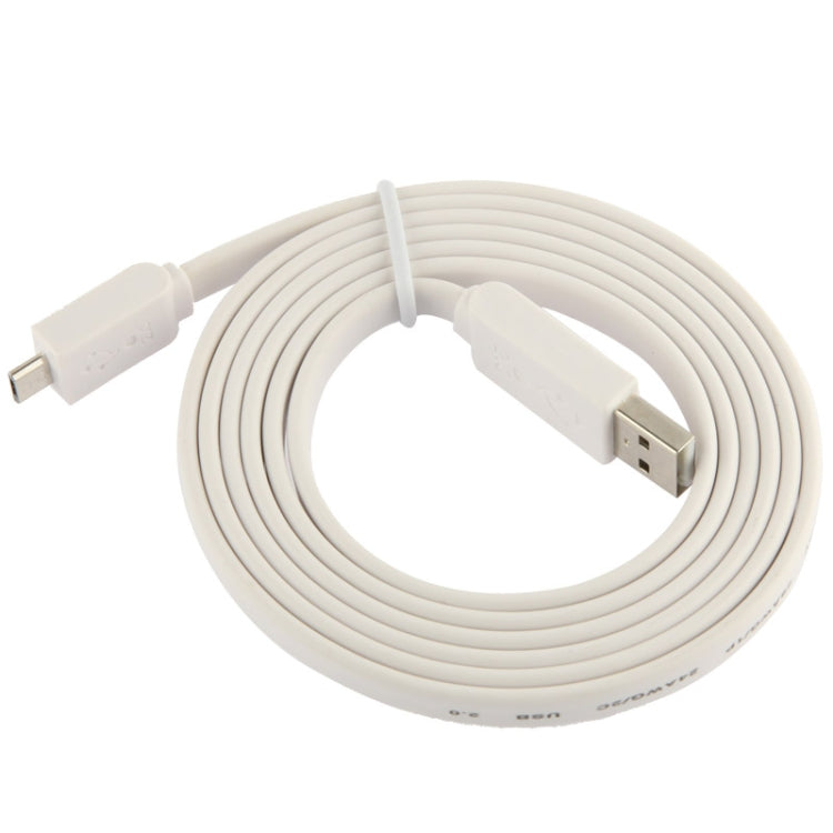 Noodle Style Micro 5 Pin USB Data Transfer / Charge Cable, Suitable for Galaxy S6 / S IV / i9500, HTC One / M7, Nokia Lumia 925 / 920 / 520, LG Optimus G Pro, Length: 1.5m(White)