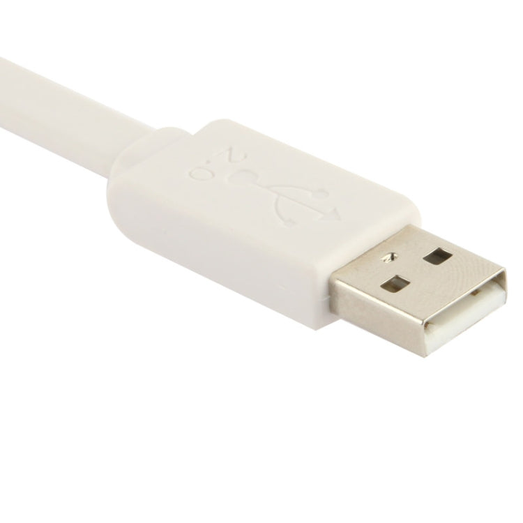 Noodle Style Micro 5 Pin USB Data Transfer / Charge Cable, Suitable for Galaxy S6 / S IV / i9500, HTC One / M7, Nokia Lumia 925 / 920 / 520, LG Optimus G Pro, Length: 1.5m(White)