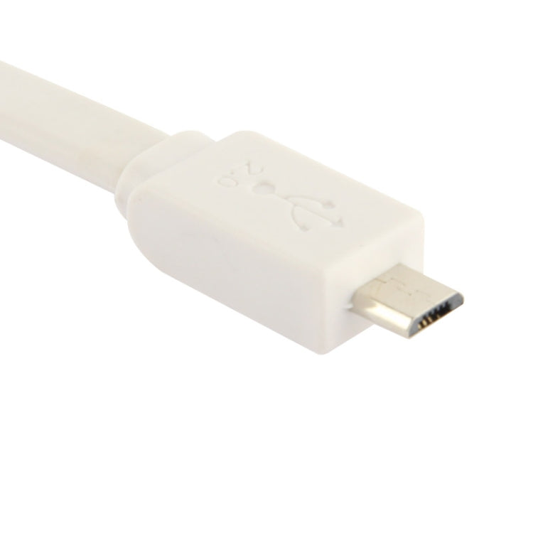 Noodle Style Micro 5 Pin USB Data Transfer / Charge Cable, Suitable for Galaxy S6 / S IV / i9500, HTC One / M7, Nokia Lumia 925 / 920 / 520, LG Optimus G Pro, Length: 1.5m(White)