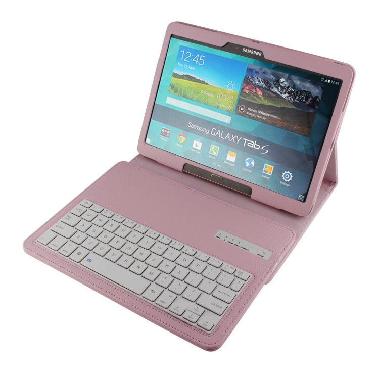 For Galaxy Tab S 10.5 / T800 Bluetooth Keyboard Litchi Texture Leather Tablet Case with Sleep / Wake-up Function & Holder