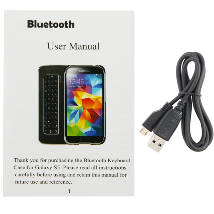 Bluetooth 3.0 Magnetic Removable Keyboard Tablet Case for Galaxy S5 / G900