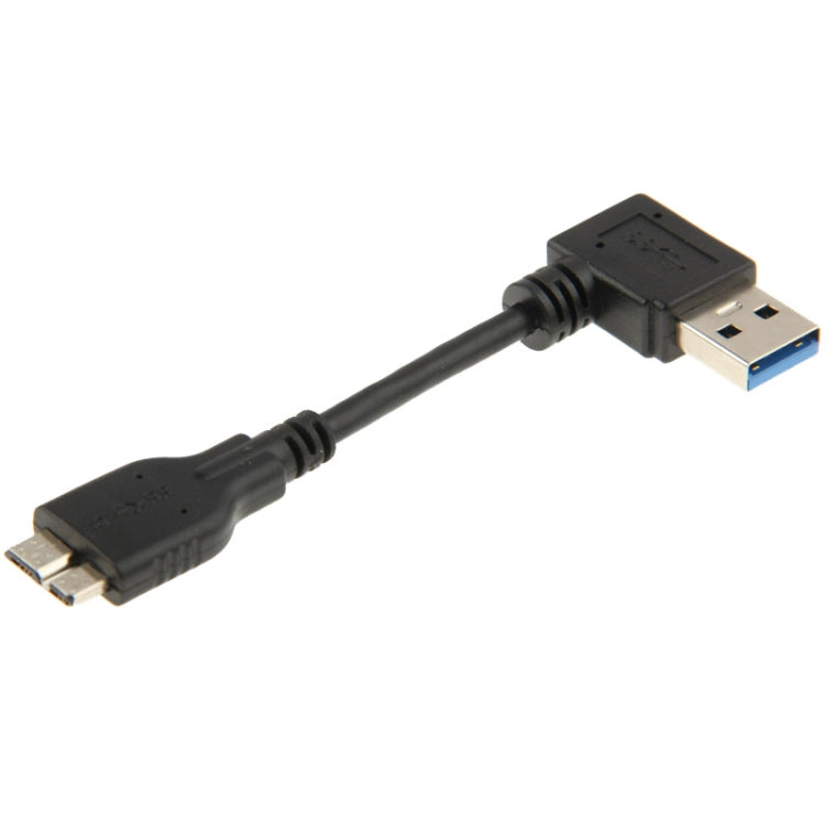 90 Degree USB 3.0 to Micro 3.0 Data Cable for Galaxy Note III / N9000, Length: 10cm