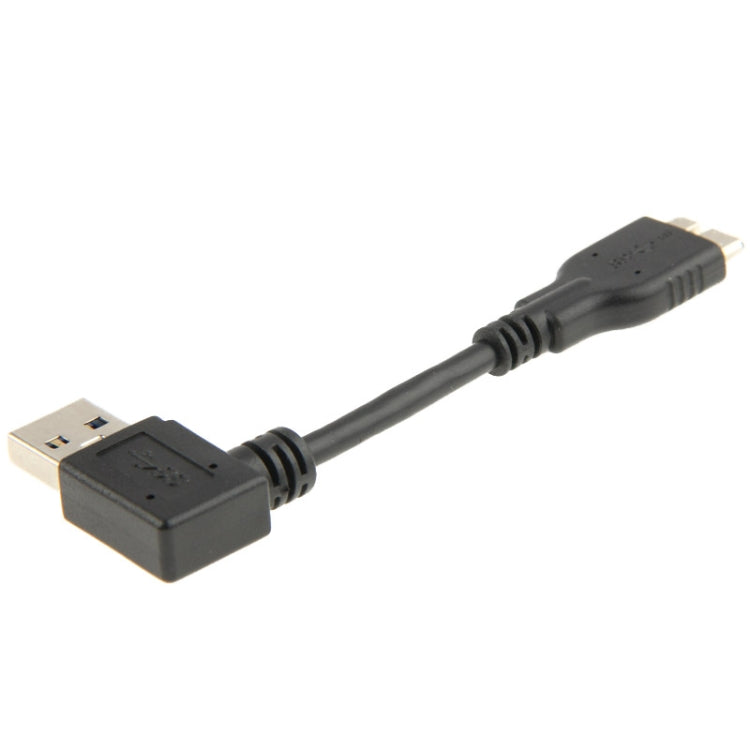 90 Degree USB 3.0 to Micro 3.0 Data Cable for Galaxy Note III / N9000, Length: 10cm