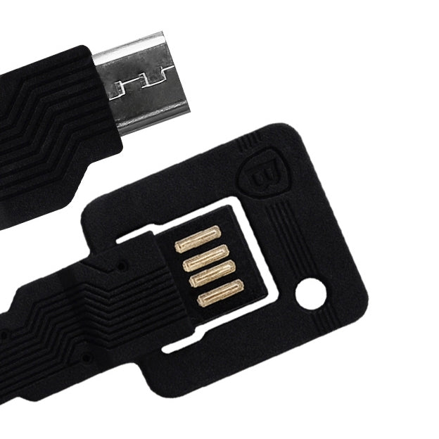 Micro USB 5 Pin to Double Sided USB Port Key Shape Data / Charging Cable, Length: 8.4cm