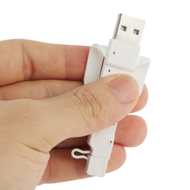 Micro USB 5 Pin to Double Sided USB Port Key Shape Data / Charging Cable, Length: 8.4cm