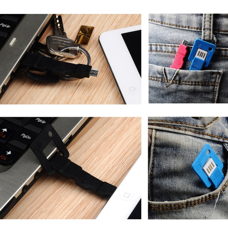 Micro USB 5 Pin to Double Sided USB Port Key Shape Data / Charging Cable, Length: 8.4cm