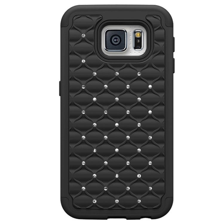 For Galaxy S6 Diamond Encrusted Plastic + TPU Combination Case