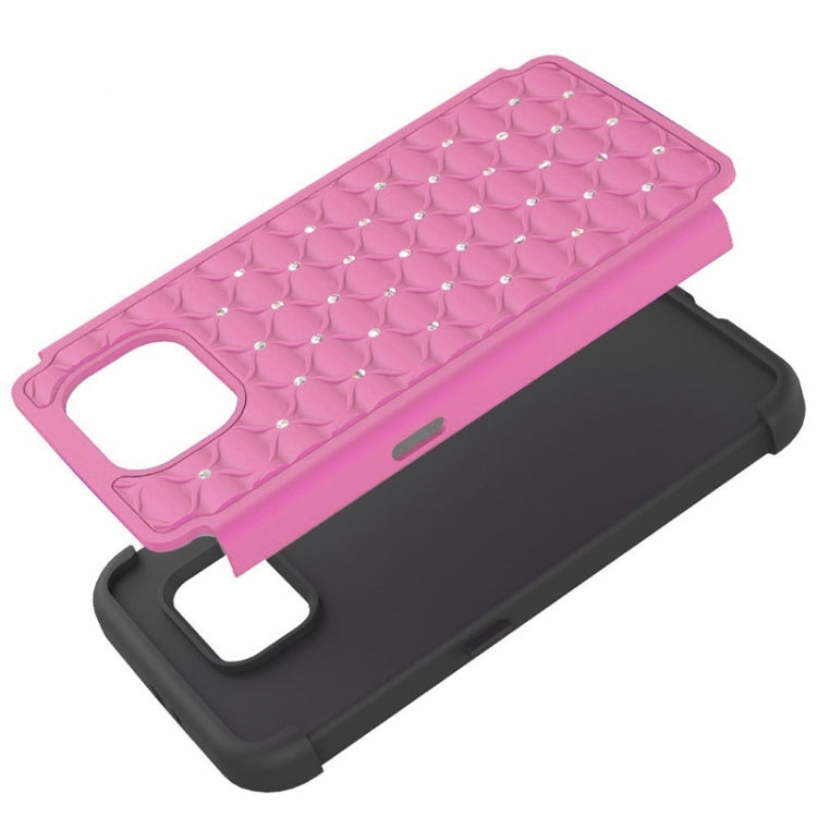 For Galaxy S6 Diamond Encrusted Plastic + TPU Combination Case