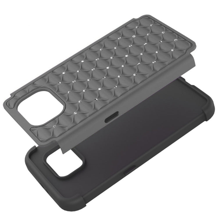 For Galaxy S6 Diamond Encrusted Plastic + TPU Combination Case