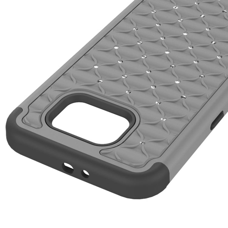 For Galaxy S6 Diamond Encrusted Plastic + TPU Combination Case