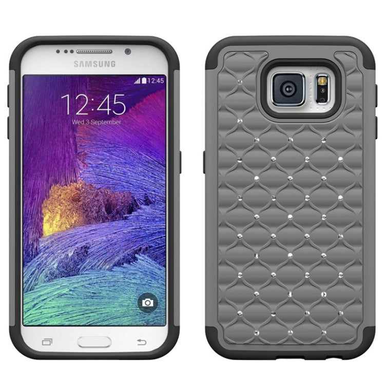 For Galaxy S6 Diamond Encrusted Plastic + TPU Combination Case