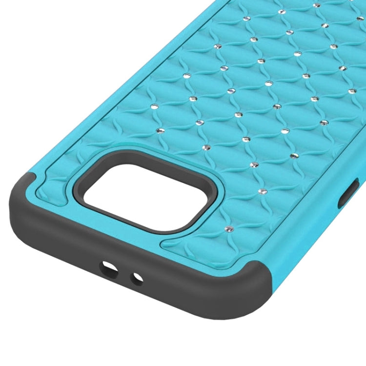 For Galaxy S6 Diamond Encrusted Plastic + TPU Combination Case