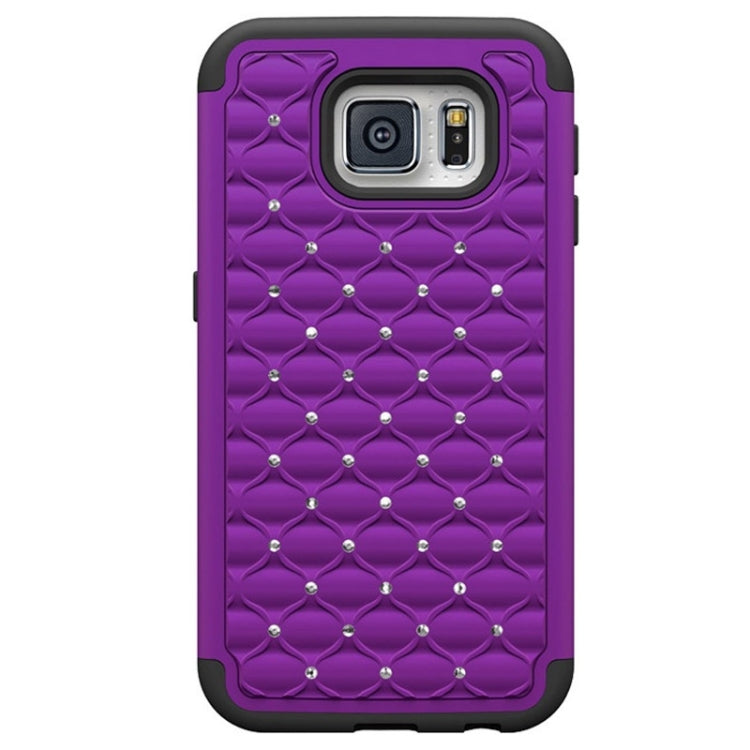 For Galaxy S6 Diamond Encrusted Plastic + TPU Combination Case
