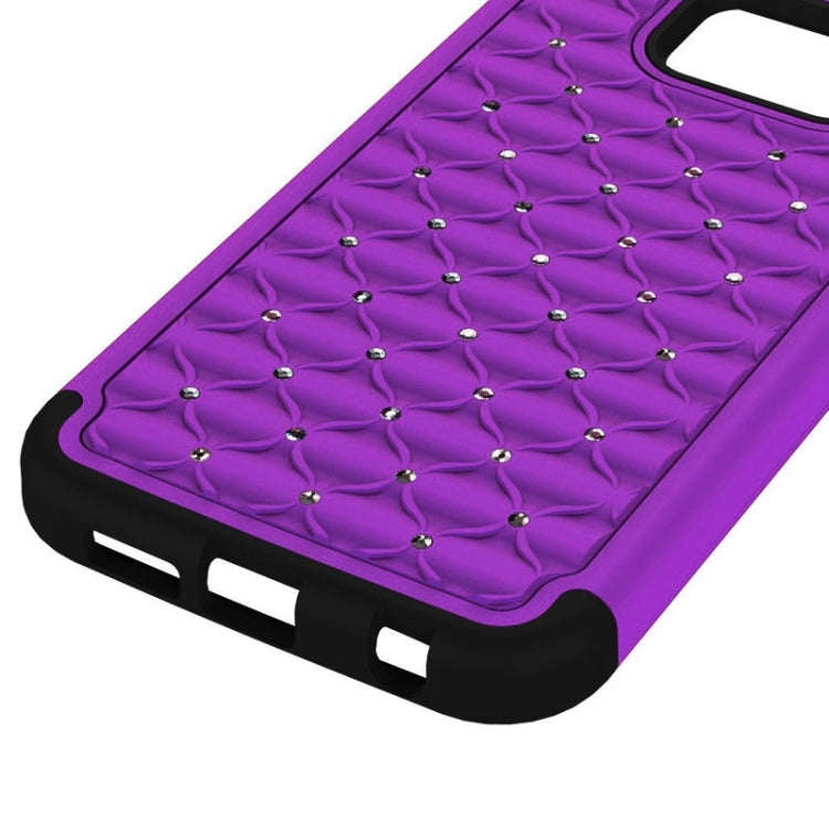 For Galaxy S6 Diamond Encrusted Plastic + TPU Combination Case