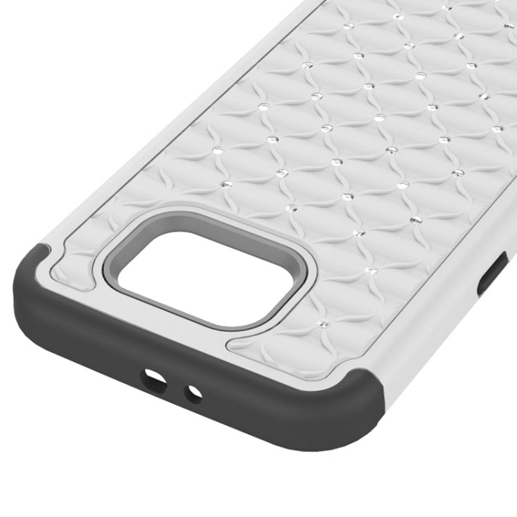 For Galaxy S6 Diamond Encrusted Plastic + TPU Combination Case
