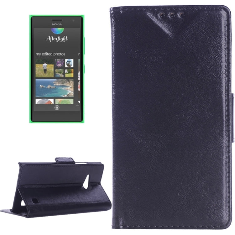 Oil Skin Texture Horizontal Flip Leather Case with Card Slots & Wallet & Holder for Nokia Lumia 735