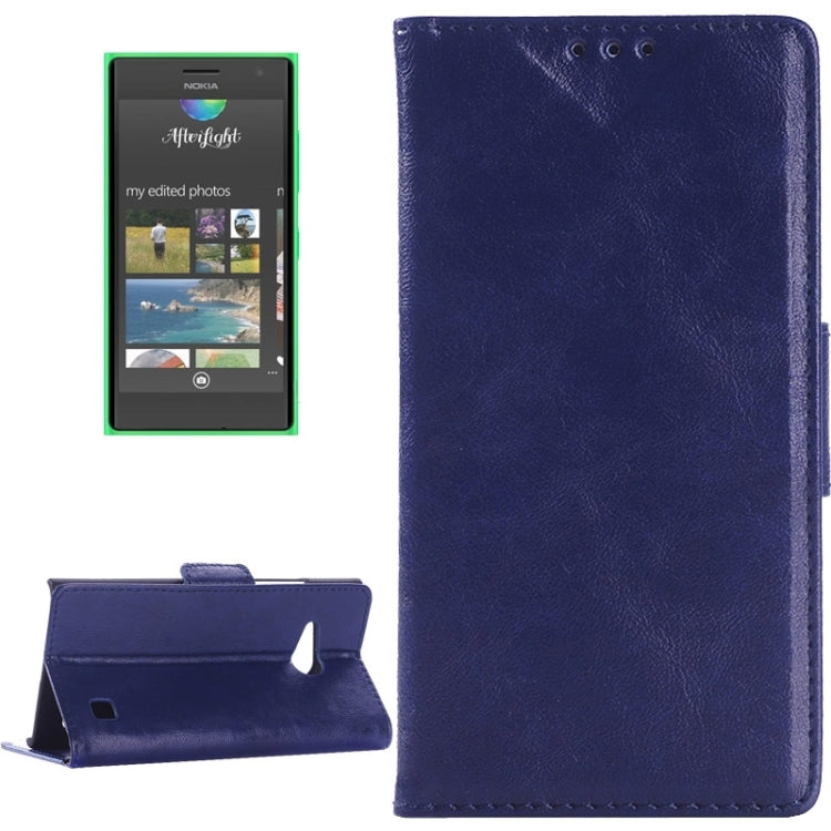 Oil Skin Texture Horizontal Flip Leather Case with Card Slots & Wallet & Holder for Nokia Lumia 735